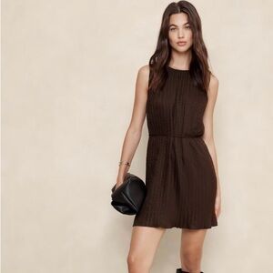 Banana Republic JACQUARD PLEATED MINI DRESS